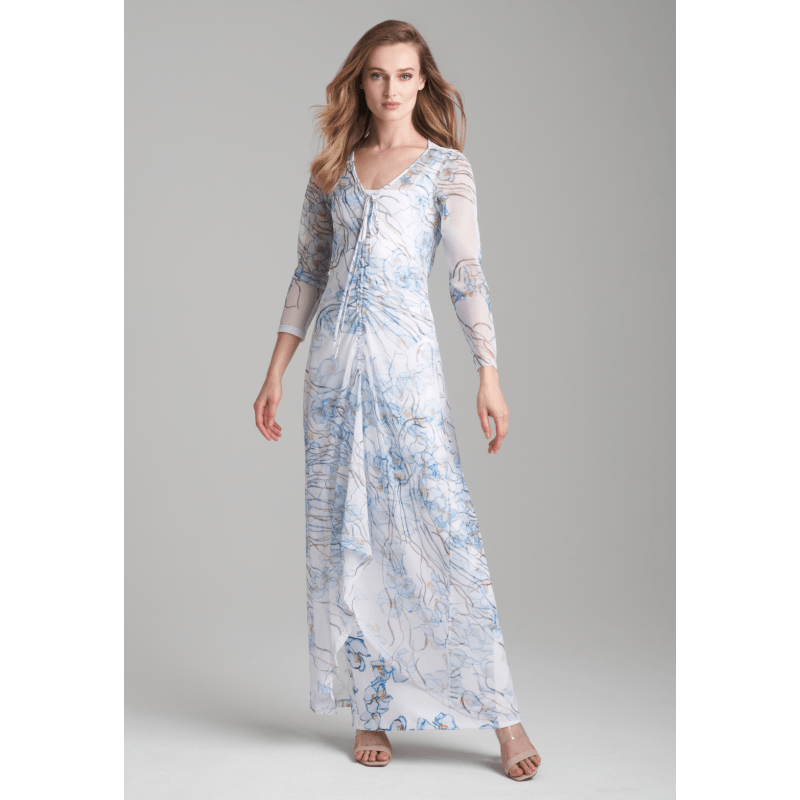 Thumbnail of Asher Drawstring Sheer Dress In Dancing Orchid image