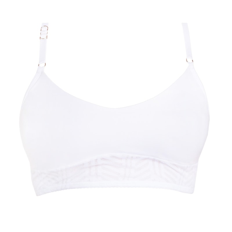 Thumbnail of Assymetric Moonlight White Bralette Top Recycled image