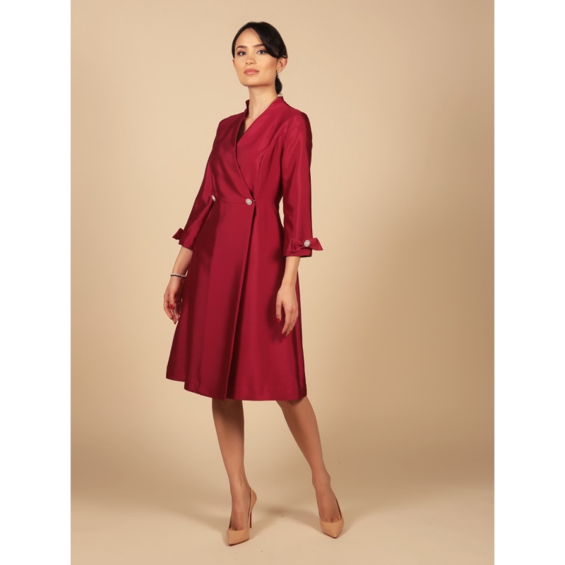 Thumbnail of Astor 100% Wool & Silk Dress Coat In Rosa image