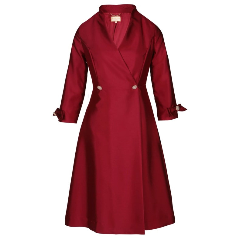 Thumbnail of Astor 100% Wool & Silk Dress Coat In Rosa image