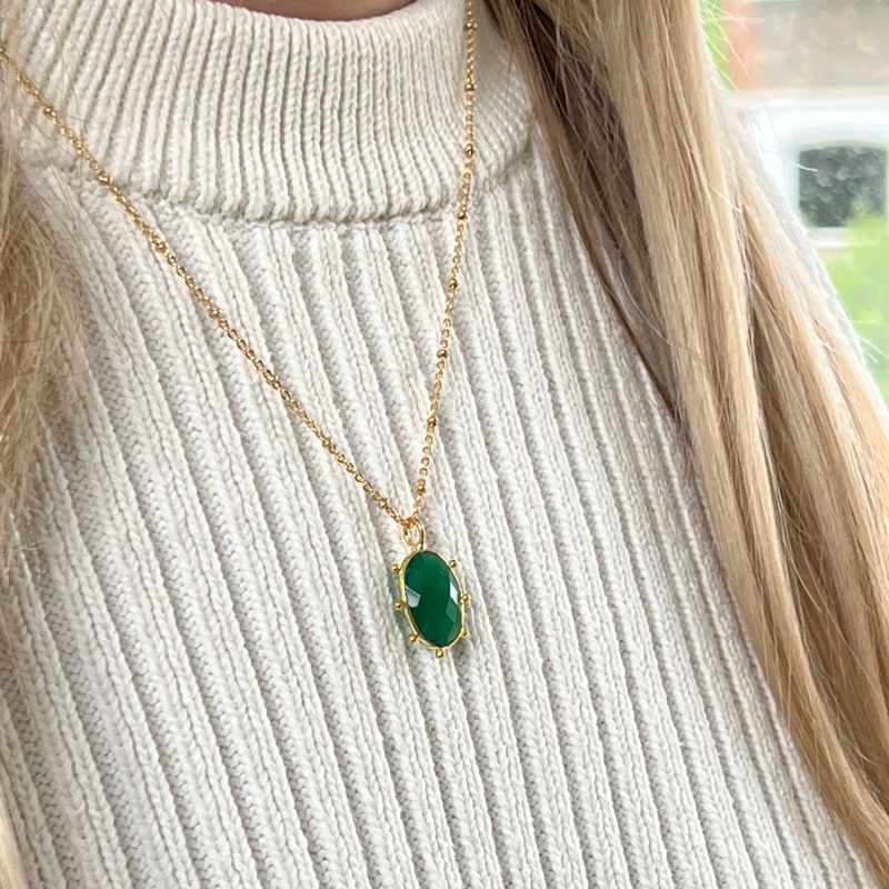 Green onyx pendant shop