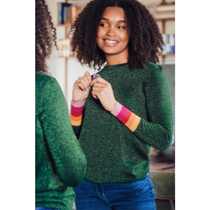Green sparkle sweater store