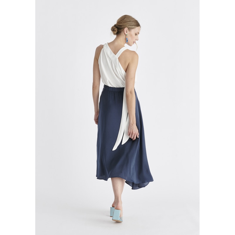 Thumbnail of Asymmetric Hem Skirt In Navy image