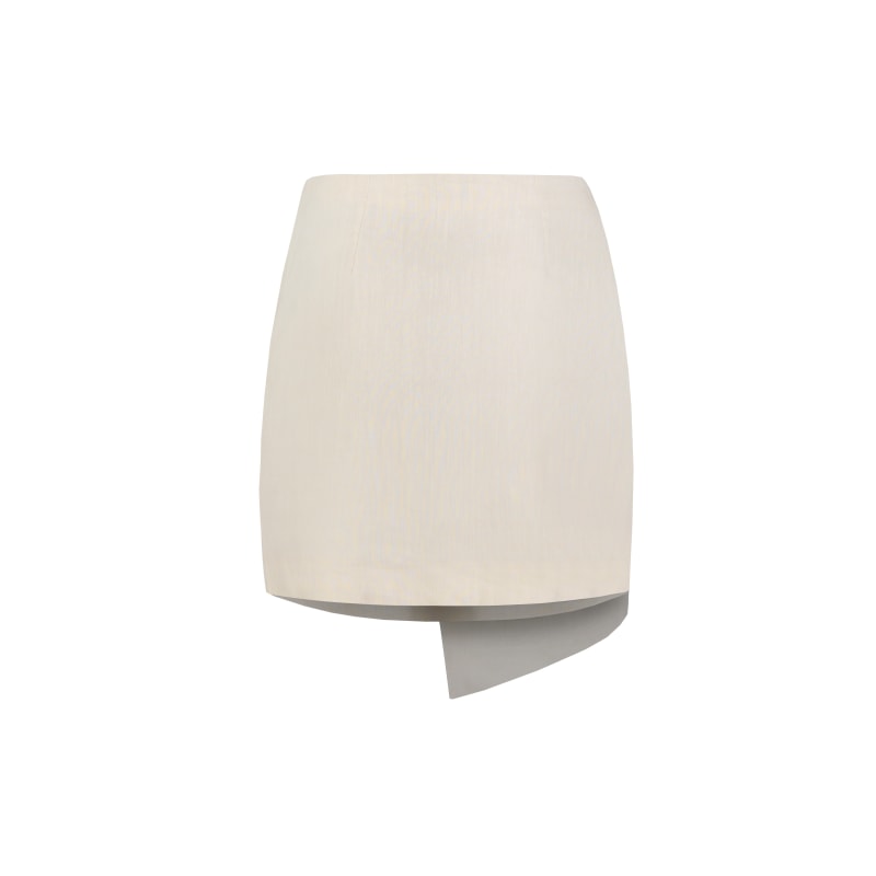 Thumbnail of Asymmetric Mini Skirt In Sandy Beige image