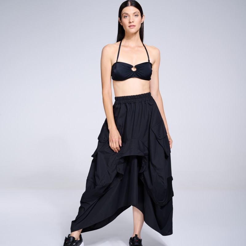 Thumbnail of Asymmetrical Black Maxi Skirt image