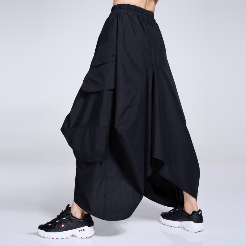 Thumbnail of Asymmetrical Black Maxi Skirt image