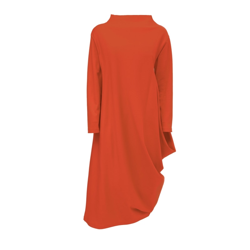 Orange jersey dress deals