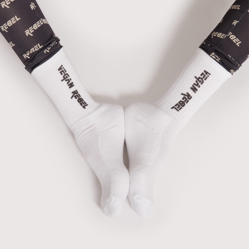 Vegan Rebel Socks - White, Sarah Regensburger