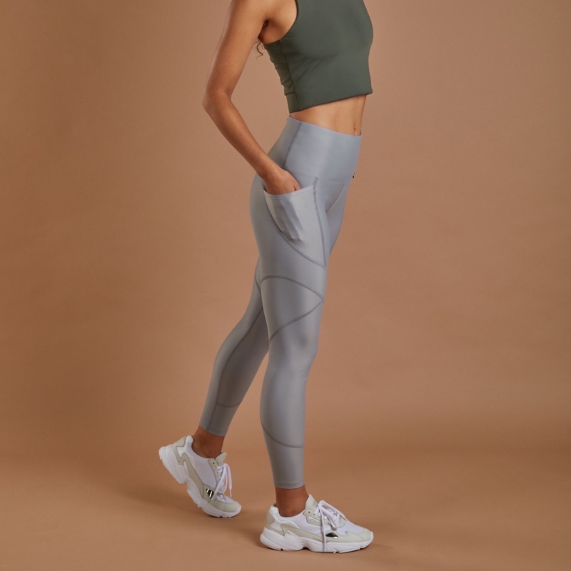 Women's Training Contour Leggings in Grey Marl