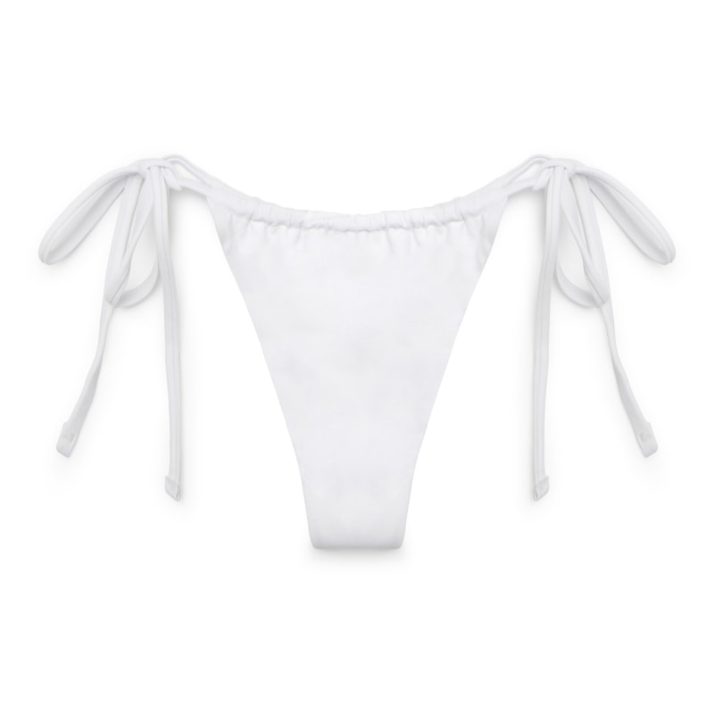 Thumbnail of Athena Cheeky Tie String Bikini Bottoms In White image