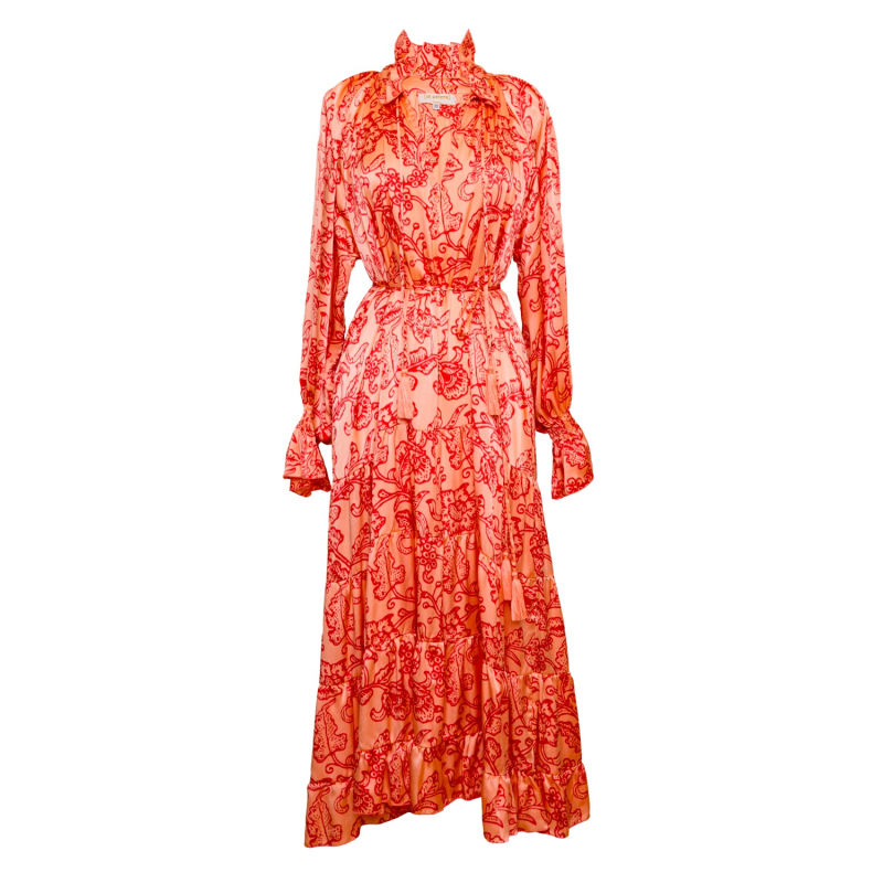 Thumbnail of Athena Poet Dress - Silk - Batik Pink image