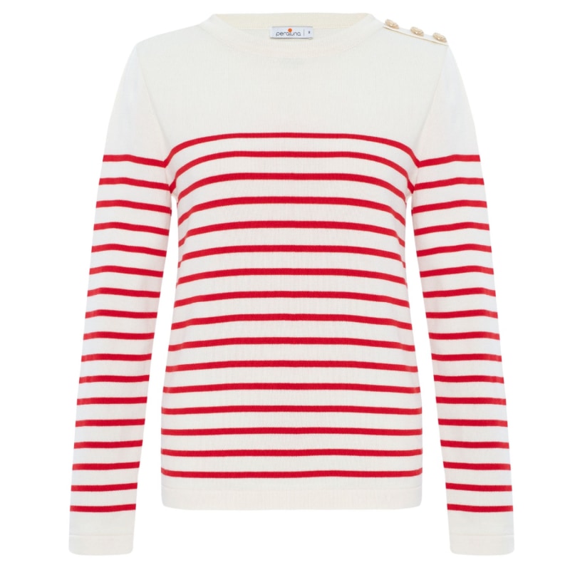 Aubrey Striped Teddy Pullover