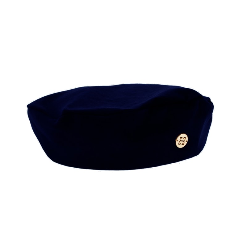 Thumbnail of Audrey - Dark Blue Velvet Beret Hat image
