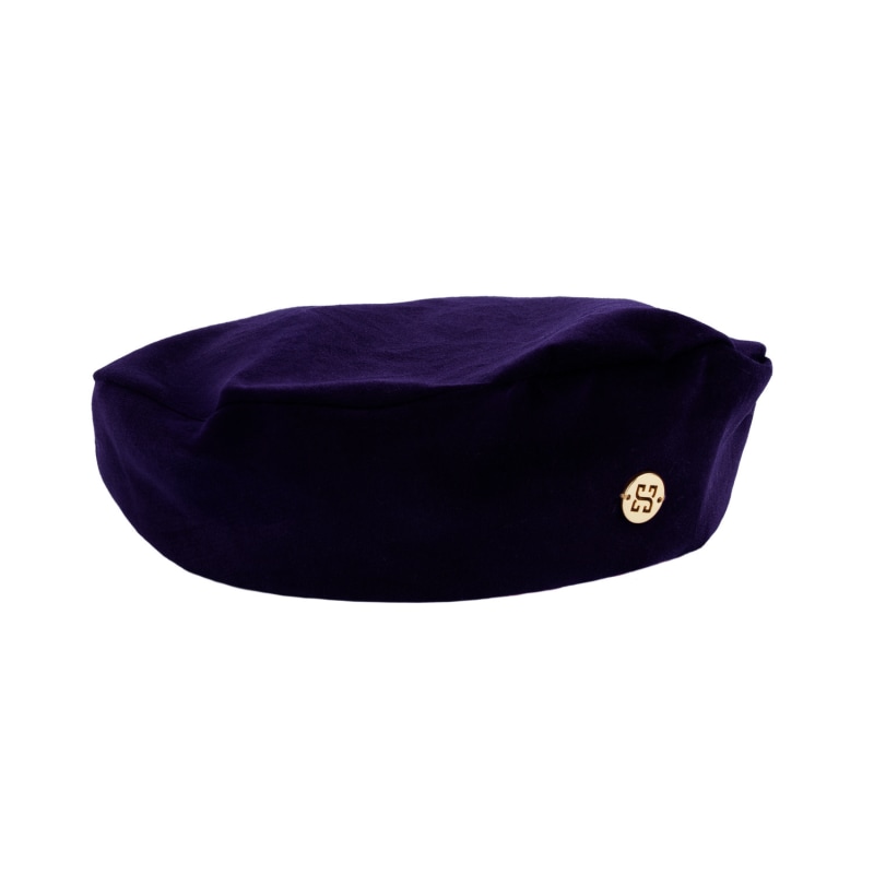 Thumbnail of Audrey - Purple Velvet Beret Hat image