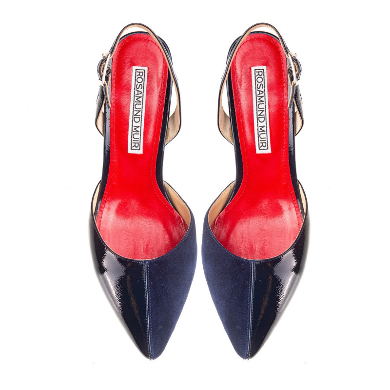 navy blue slingback