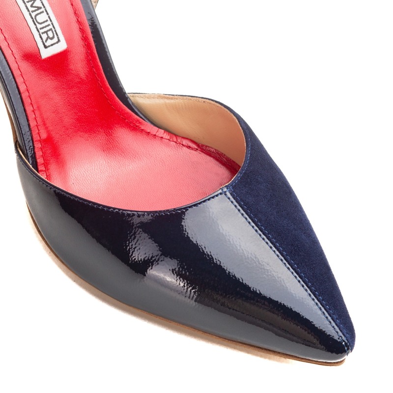 navy blue slingback