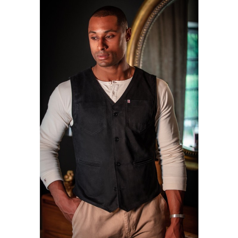 Thumbnail of &Sons Black Lincoln Waistcoat image