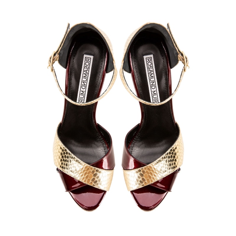 Thumbnail of Aurora Gold Cobra & Bordeaux Sandals image