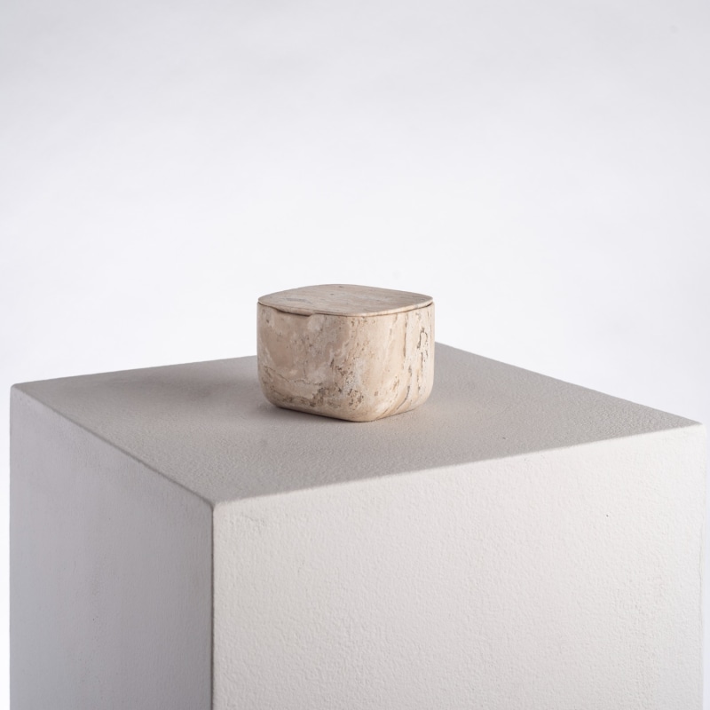 Thumbnail of Square Travertine Container - Travertine Marble image