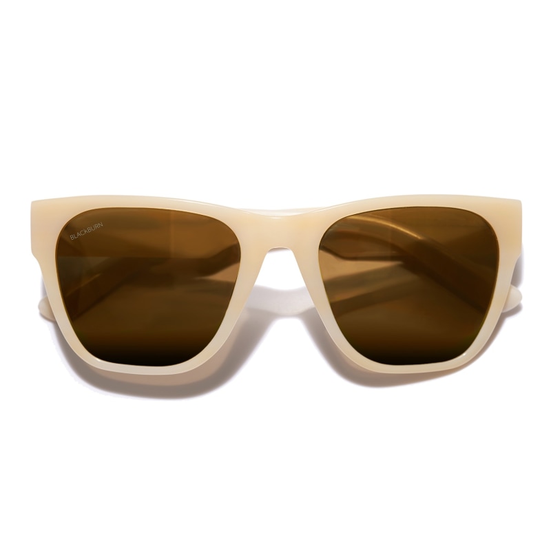 Avery Marble Sunset Trendy Modern Wayfarer Inspired Square Sunglasses With Gold Mirror Lens For Men And Women by Blackburn