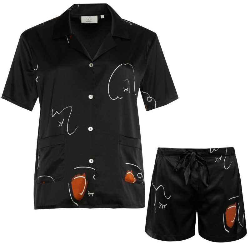 Thumbnail of The Dream Short Pajamas Set - Black image