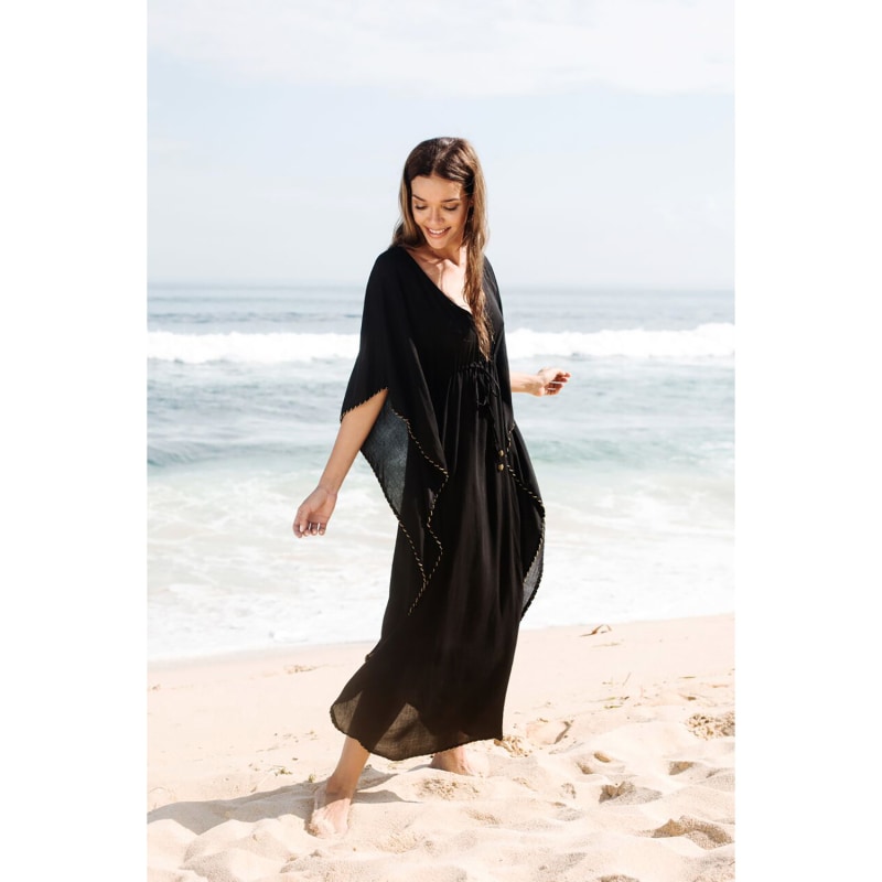 Thumbnail of The Athena Maxi Kaftan Black image