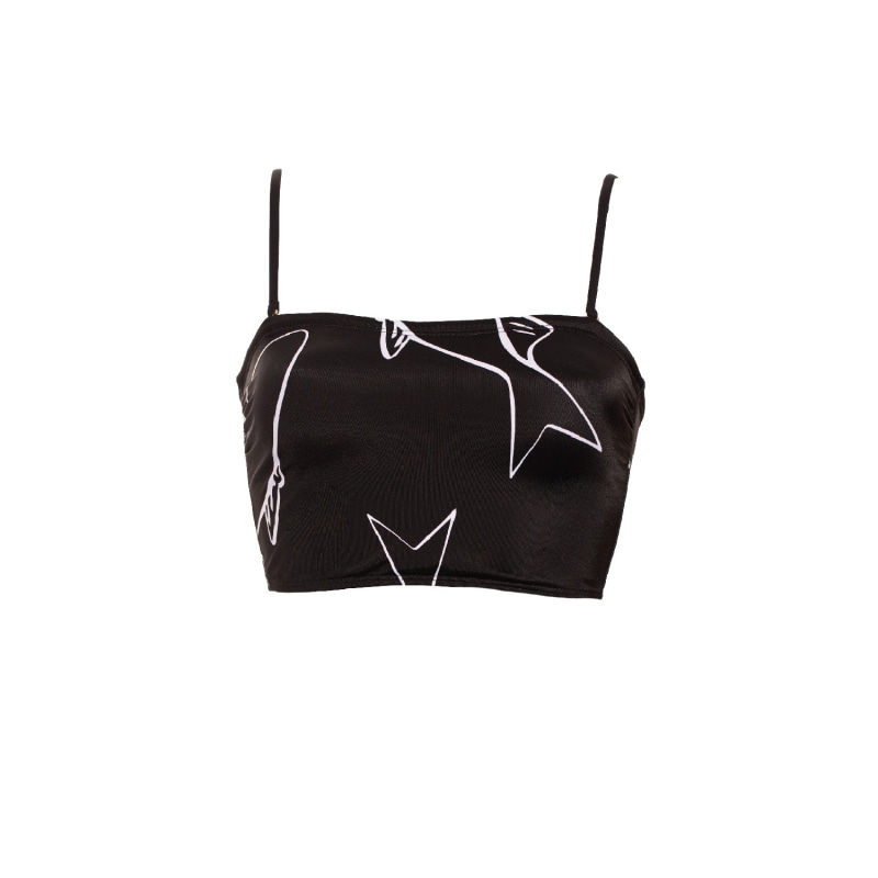 Thumbnail of Aulala X Lorieux Art Inspired Bikini Top - Cannes - Black image