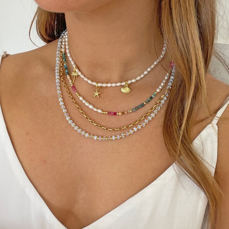 Moana Gemstone & Pearl Necklace | ARMS OF EVE | Wolf & Badger Moana Gemstone & Pearl Necklace | ARMS OF EVE | Wolf & Badger