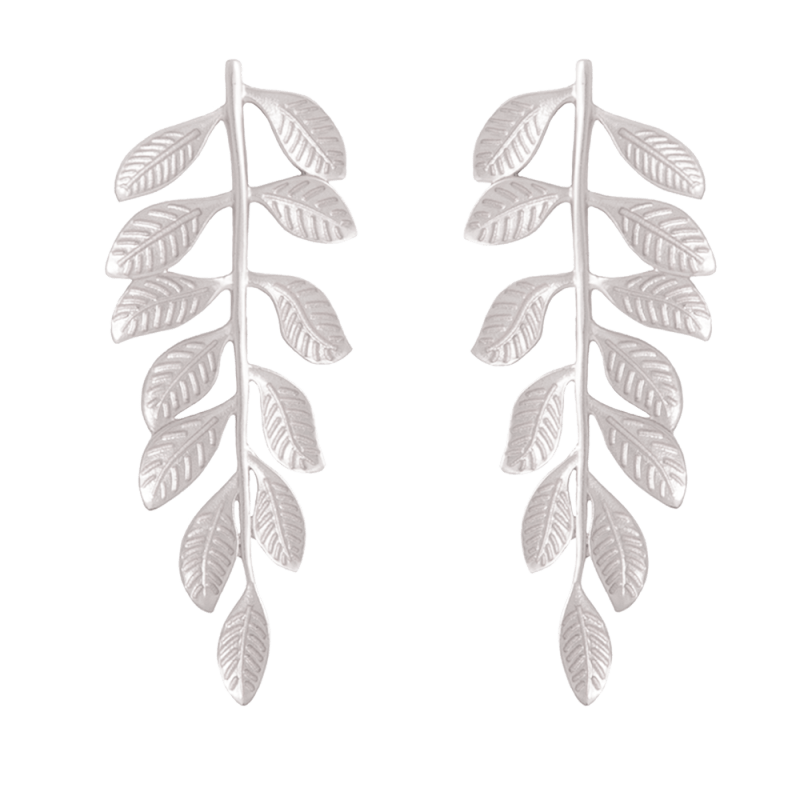 Thumbnail of Silver Leaf Veli Earrings image