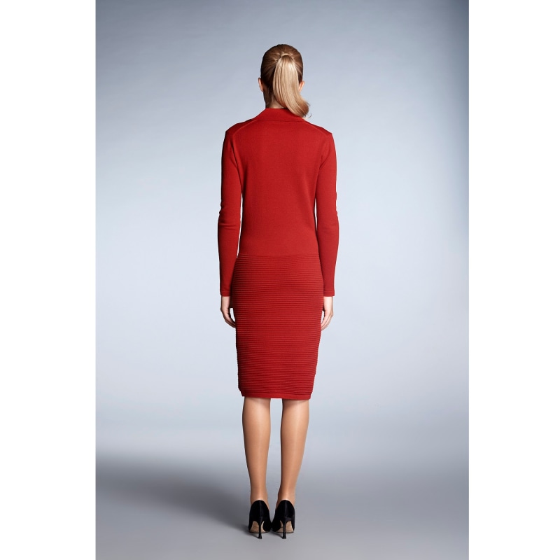 Thumbnail of Olivia Red Soft Merino Wool Blend Dress image