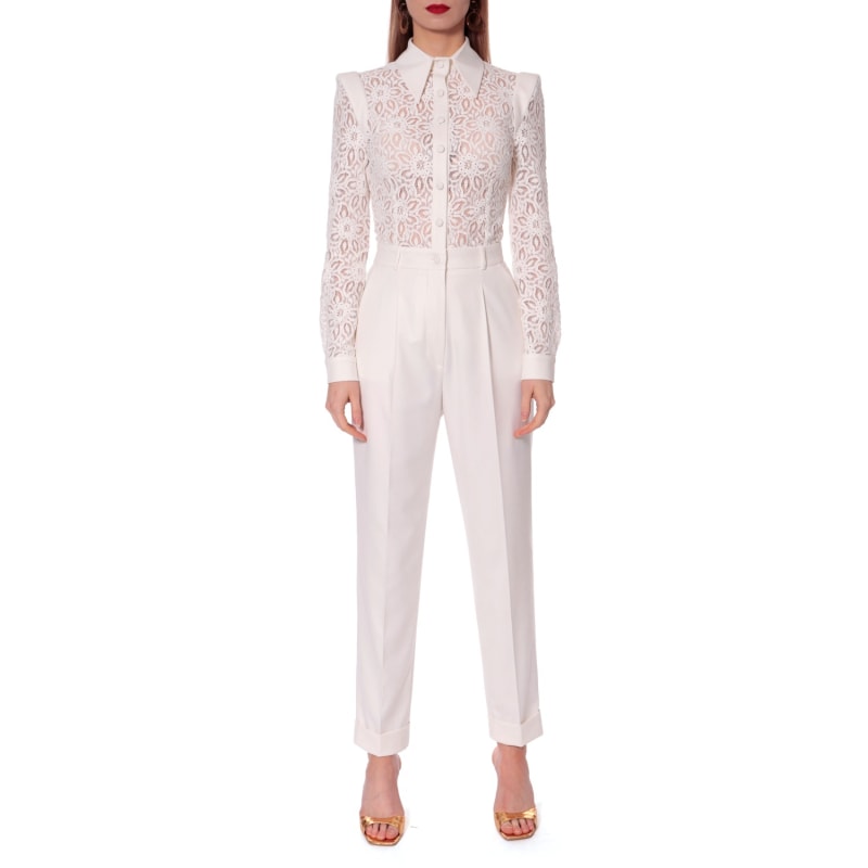 Thumbnail of Aylin Aesthetic White Lace Top Jumpsuit image