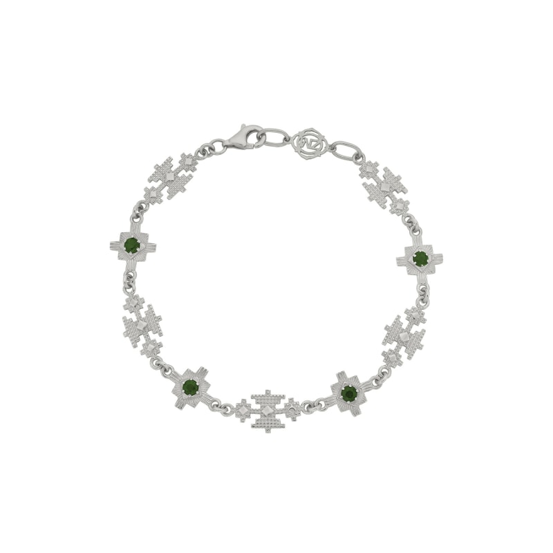 Thumbnail of Ayllu Bracelet Silver Chrome Diopside image