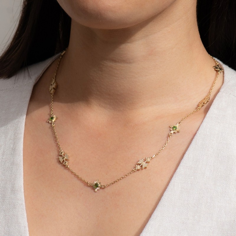 Thumbnail of Ayllu Necklace Gold Chrome Diopside image