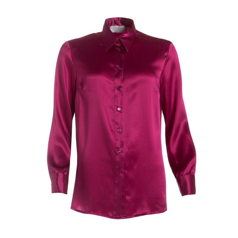 Thumbnail of The Silk Shirt In Magenta image