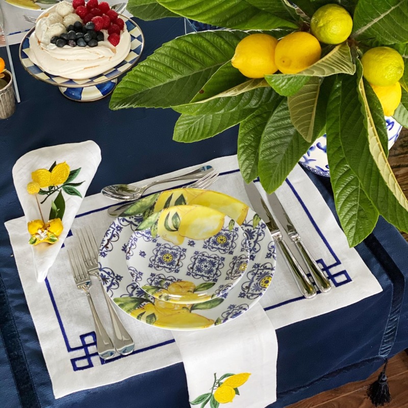 Thumbnail of Amalfi Coast Collection Melamine Dinner Plate Set Of 4 image