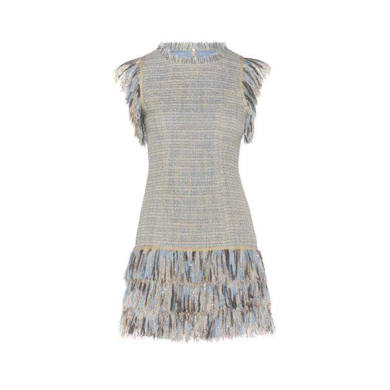 Thumbnail of Audrey Tweed Mini Dress With Tassels image