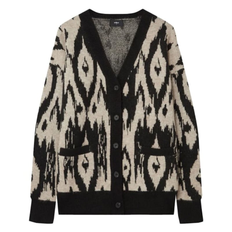 Aztec Cardigan - Oversized - Black & White | Other | Wolf & Badger