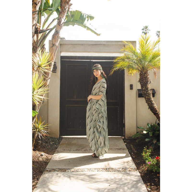 Thumbnail of Azteca Verde Caftan Kaftan Dress image