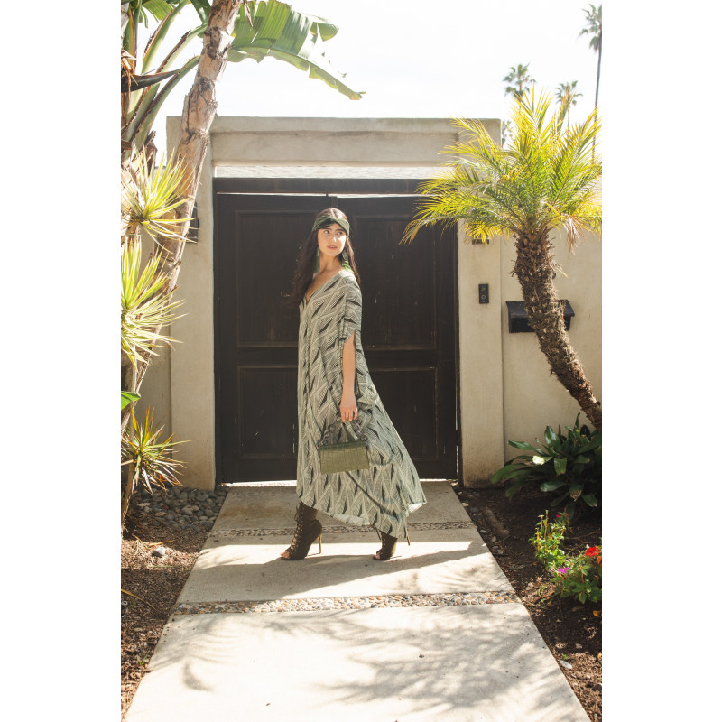 Thumbnail of Azteca Verde Caftan Kaftan Dress image