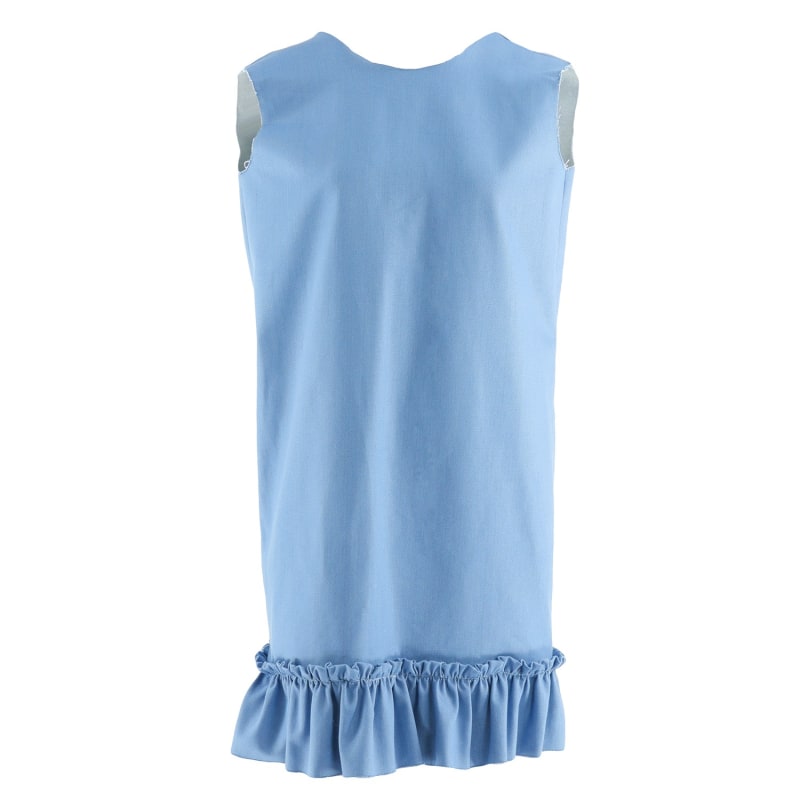 Thumbnail of Celeste Blue Cotton Dress With Oversized Bow image