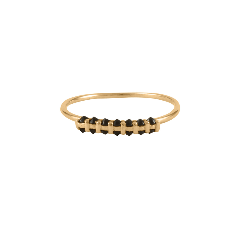 Thumbnail of Black Spinnel Spike Ring 9Ct Solid Gold image