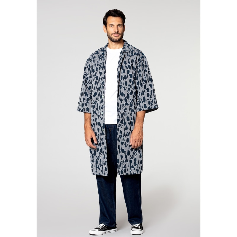 Thumbnail of Yukata Shirt Navy Blue & White. image