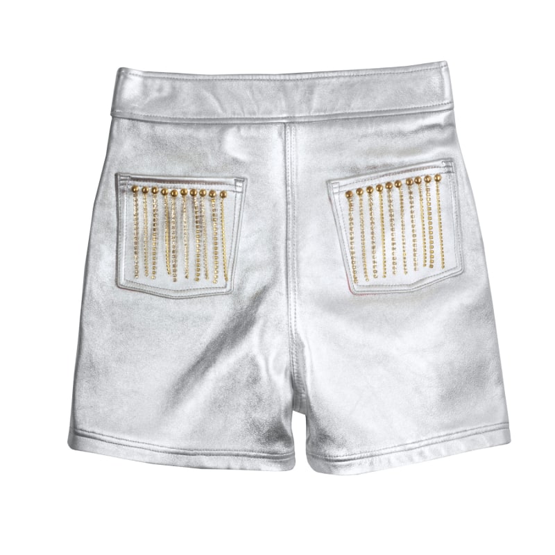 Thumbnail of Silver Leather Shorts image