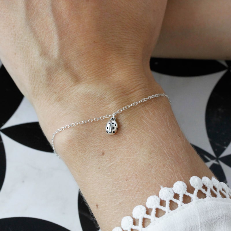 Thumbnail of Ladybird Bracelet - Silver - Wings Closed image