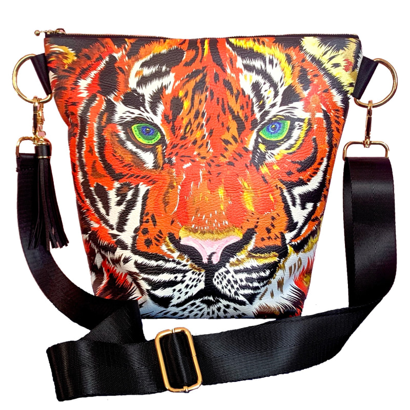 Thumbnail of TIger Vegan Leather Handbag image