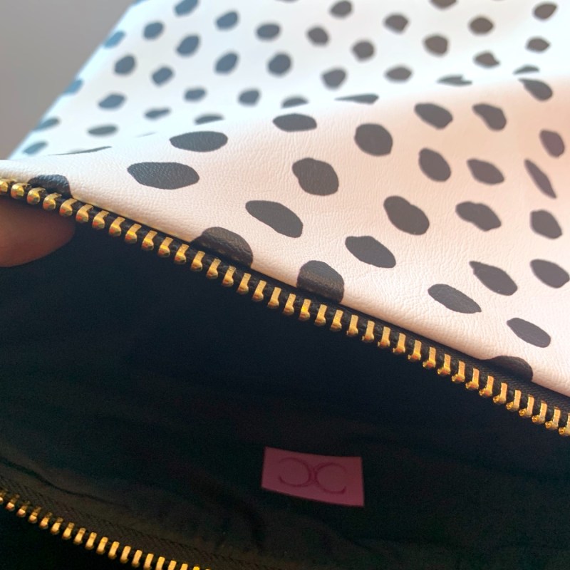 Thumbnail of White & Black Spot Vegan Handbag image