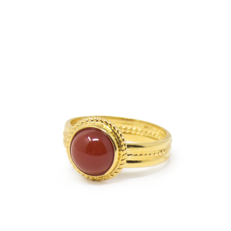 Thumbnail of Fascetta Gold-Plated Mini Carnelian Ring image