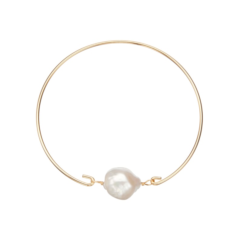 Thumbnail of Gold Baroque Pearl Bangle image