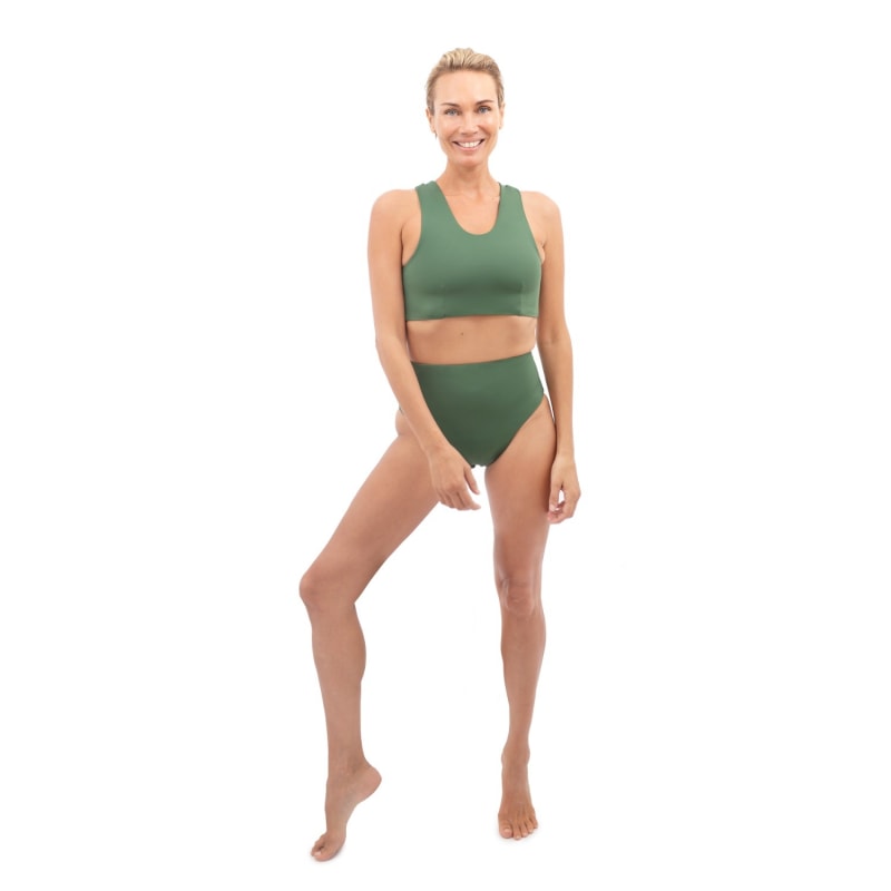 Thumbnail of Syros Crisscross Bikini In Seaweed Green image