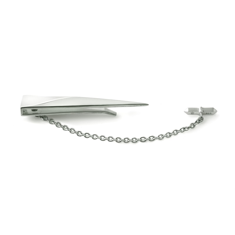 Thumbnail of Tie Pin With Chain Silver image